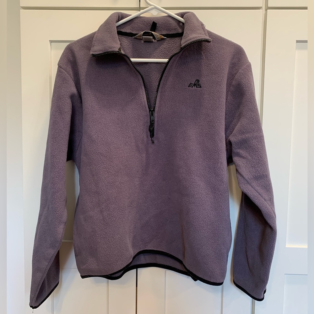 Vintage 90s Eastern Mountain Sports Fleece Top Womens Large Runs Small Purple
